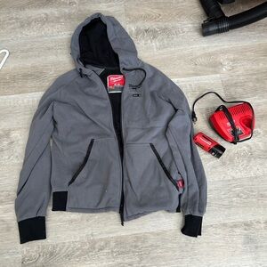 Milwaukee Gray Heated Hooded Jacket for Men